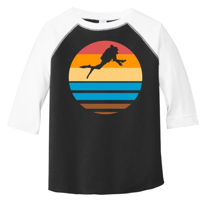 Retro Scuba Diving Toddler Fine Jersey T-Shirt