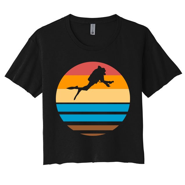 Retro Scuba Diving Crop Top
