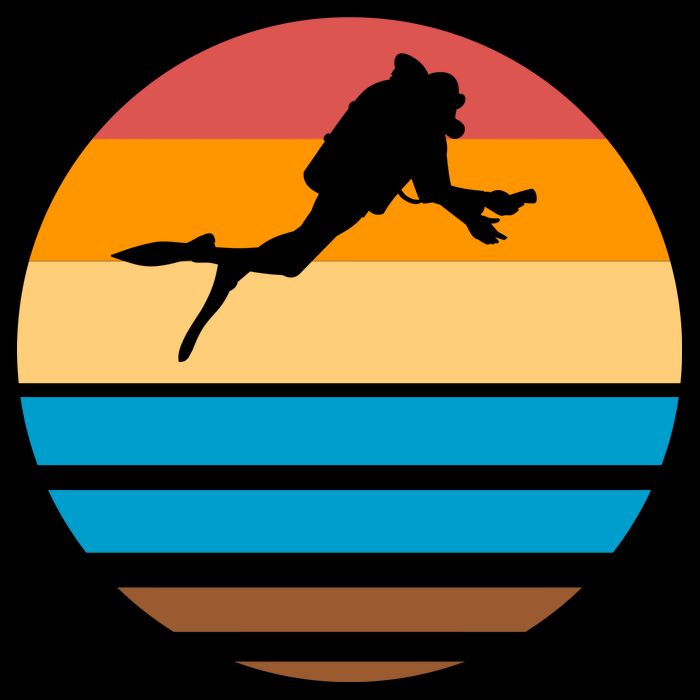 Retro Scuba Diving Crop Top