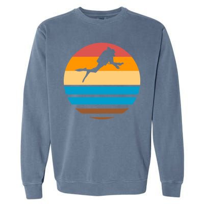 Retro Scuba Diving Garment-Dyed Sweatshirt