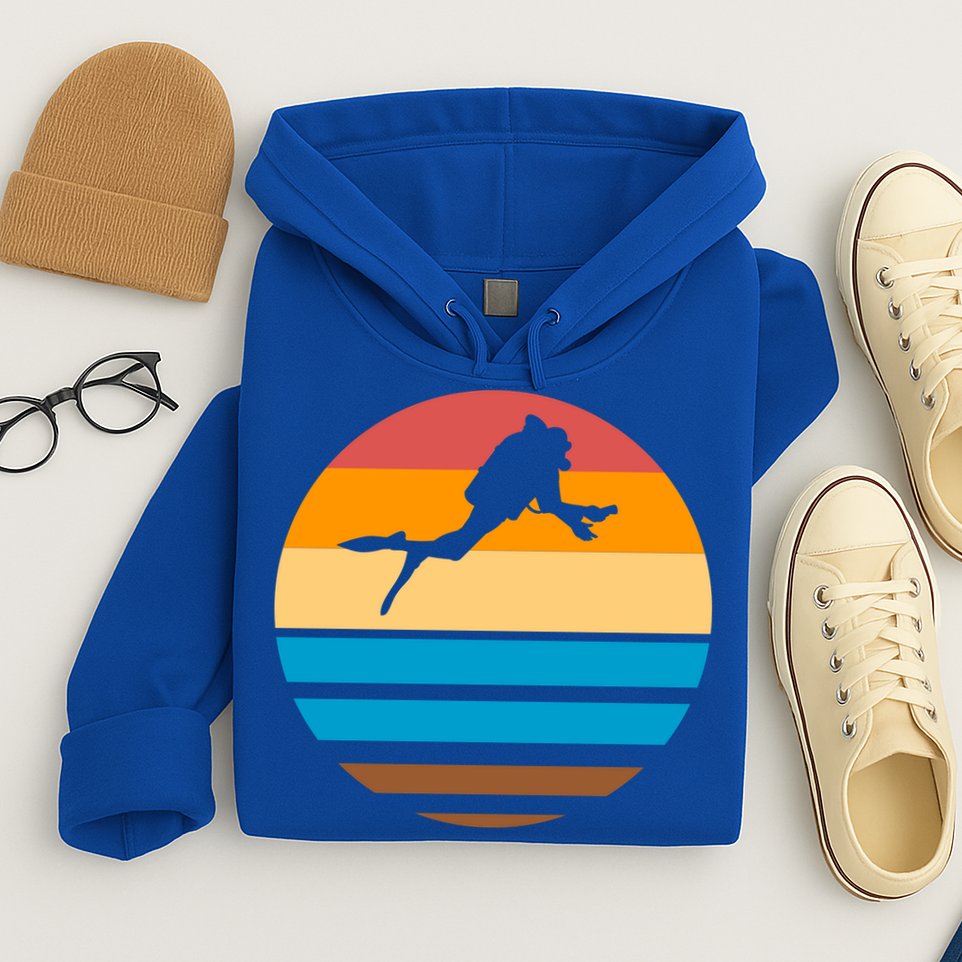 Retro Scuba Diving Hoodie