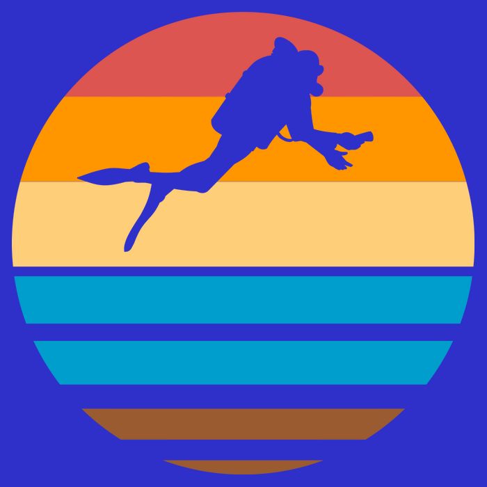 Retro Scuba Diving V-Neck T-Shirt