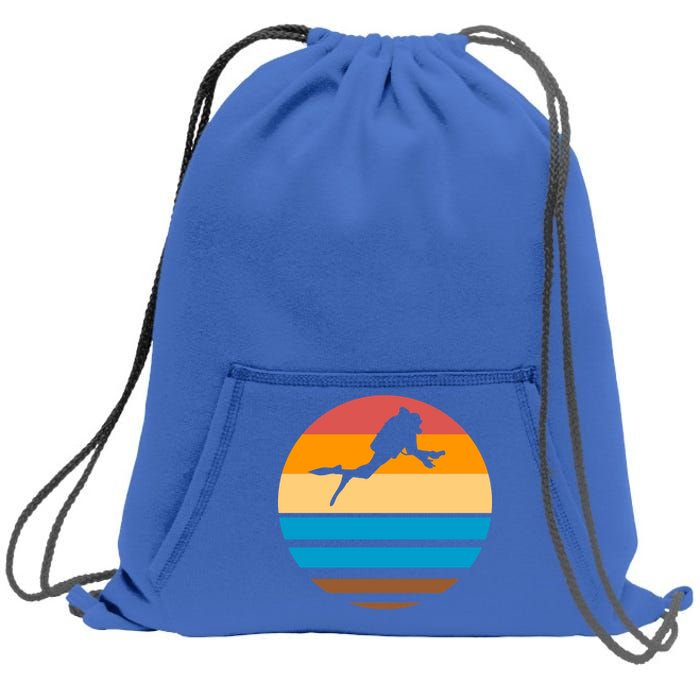 Retro Scuba Diving Sweatshirt Cinch Pack Bag