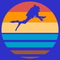 Retro Scuba Diving Button