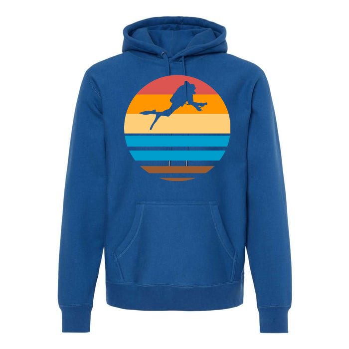 Retro Scuba Diving Premium Hoodie