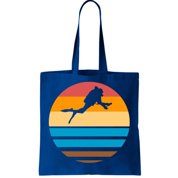 Retro Scuba Diving Tote Bag