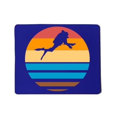 Retro Scuba Diving Mousepad