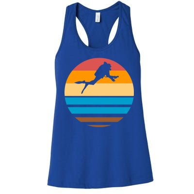 Retro Scuba Diving Women's Racerback Tank