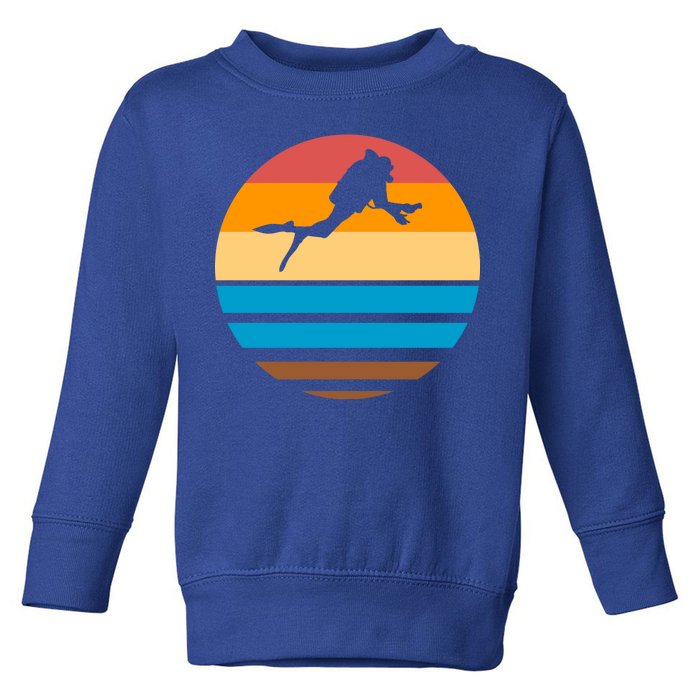 Retro Scuba Diving Toddler Sweatshirt