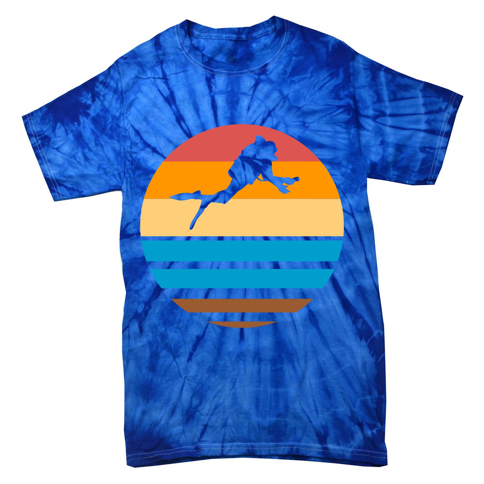 Retro Scuba Diving Tie-Dye T-Shirt