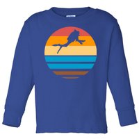 Retro Scuba Diving Toddler Long Sleeve Shirt