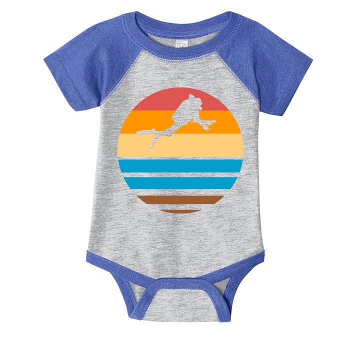 Retro Scuba Diving Infant Baby Jersey Bodysuit