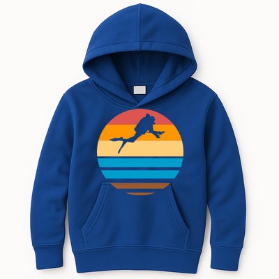 Retro Scuba Diving Kids Hoodie
