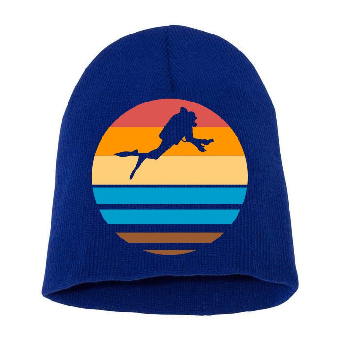 Retro Scuba Diving Short Acrylic Beanie