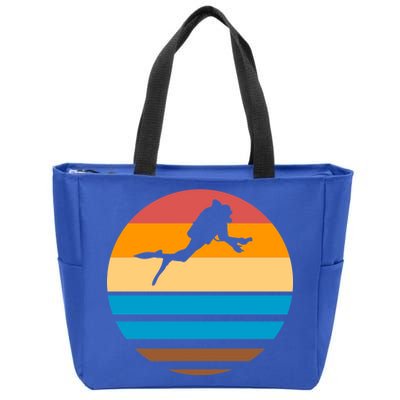 Retro Scuba Diving Zip Tote Bag