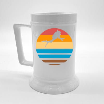 Retro Scuba Diving Beer Stein