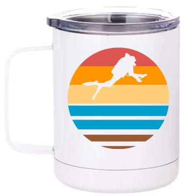 Retro Scuba Diving 12 oz Stainless Steel Tumbler Cup