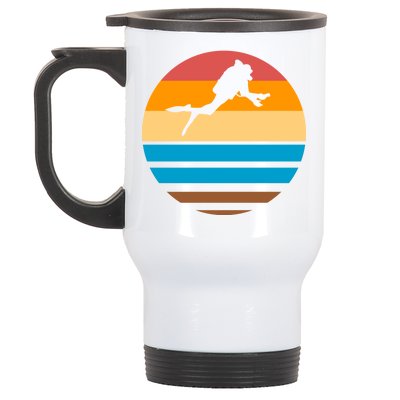 Retro Scuba Diving Stainless Steel Travel Mug