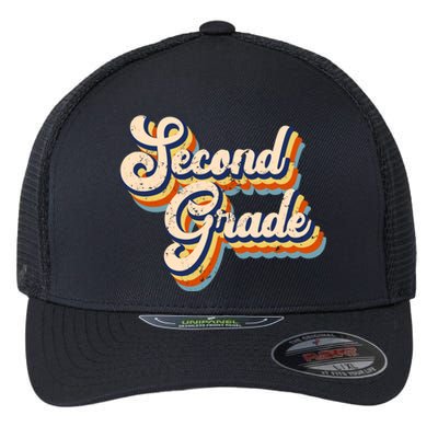 Retro Second Grade Logo Flexfit Unipanel Trucker Cap