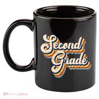 Retro Second Grade Logo 11oz C Handle Ceramic Mug