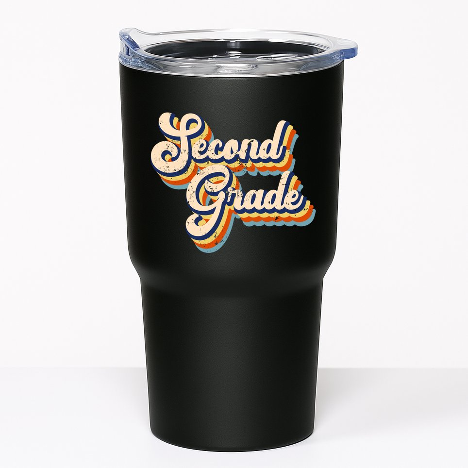 Retro Second Grade Logo Tumbler