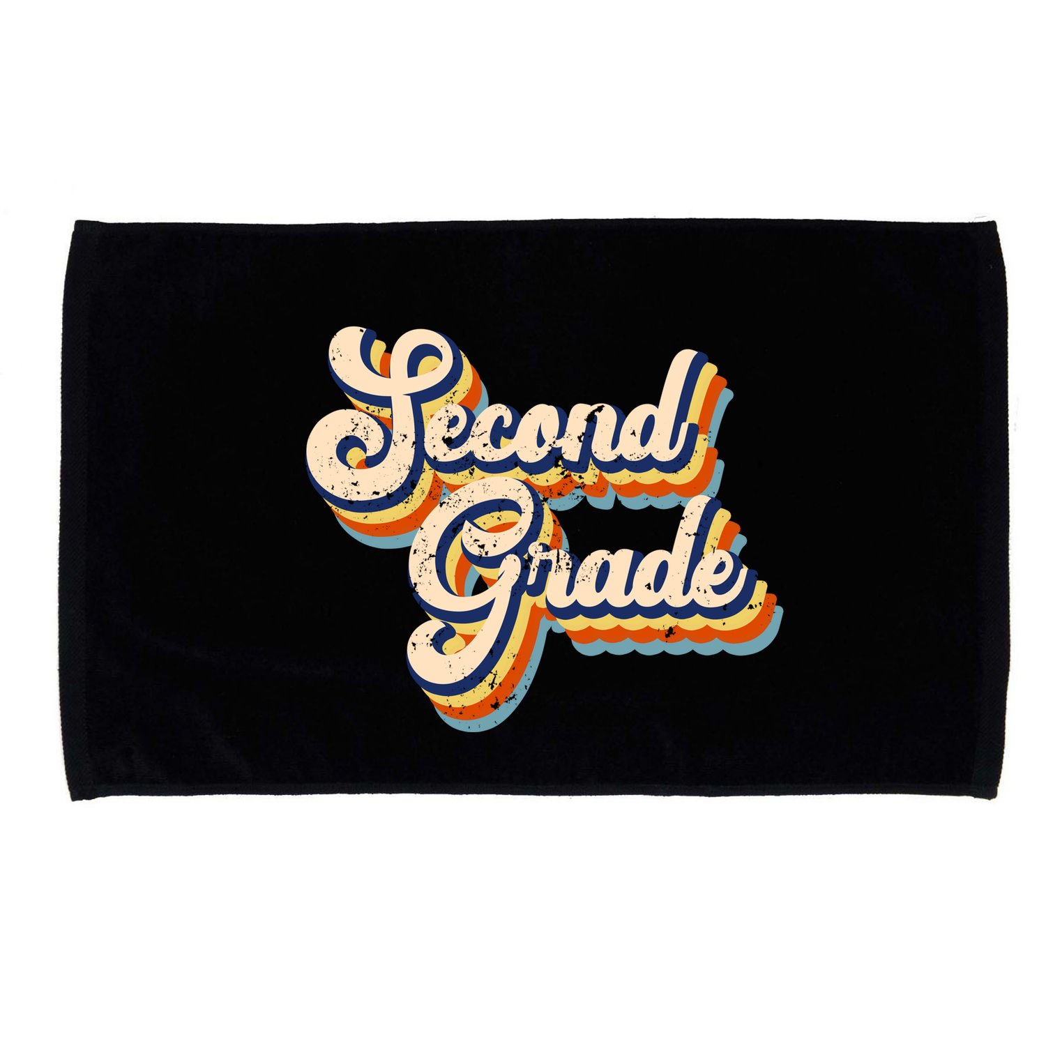 Retro Second Grade Logo Microfiber Hand Towel