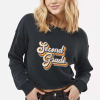 Retro Second Grade Logo Cropped Pullover Crew
