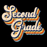Retro Second Grade Logo Cropped Pullover Crew