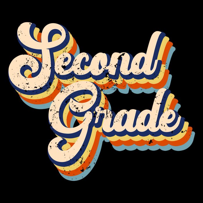 Retro Second Grade Logo Cropped Pullover Crew