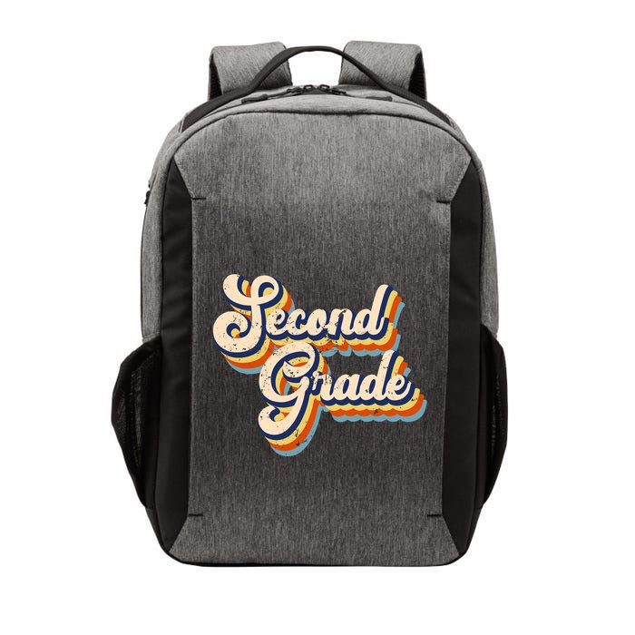 Retro Second Grade Logo Vector Backpack