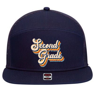 Retro Second Grade Logo 7 Panel Mesh Trucker Snapback Hat