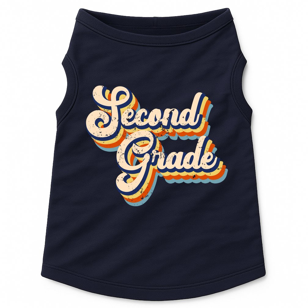 Retro Second Grade Logo Doggie Tank