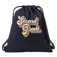 Retro Second Grade Logo Drawstring Bag