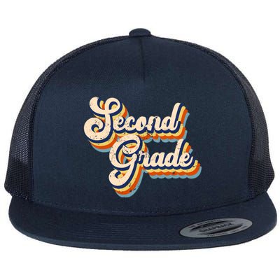 Retro Second Grade Logo Flat Bill Trucker Hat