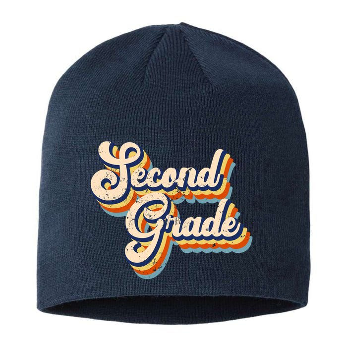 Retro Second Grade Logo Sustainable Beanie