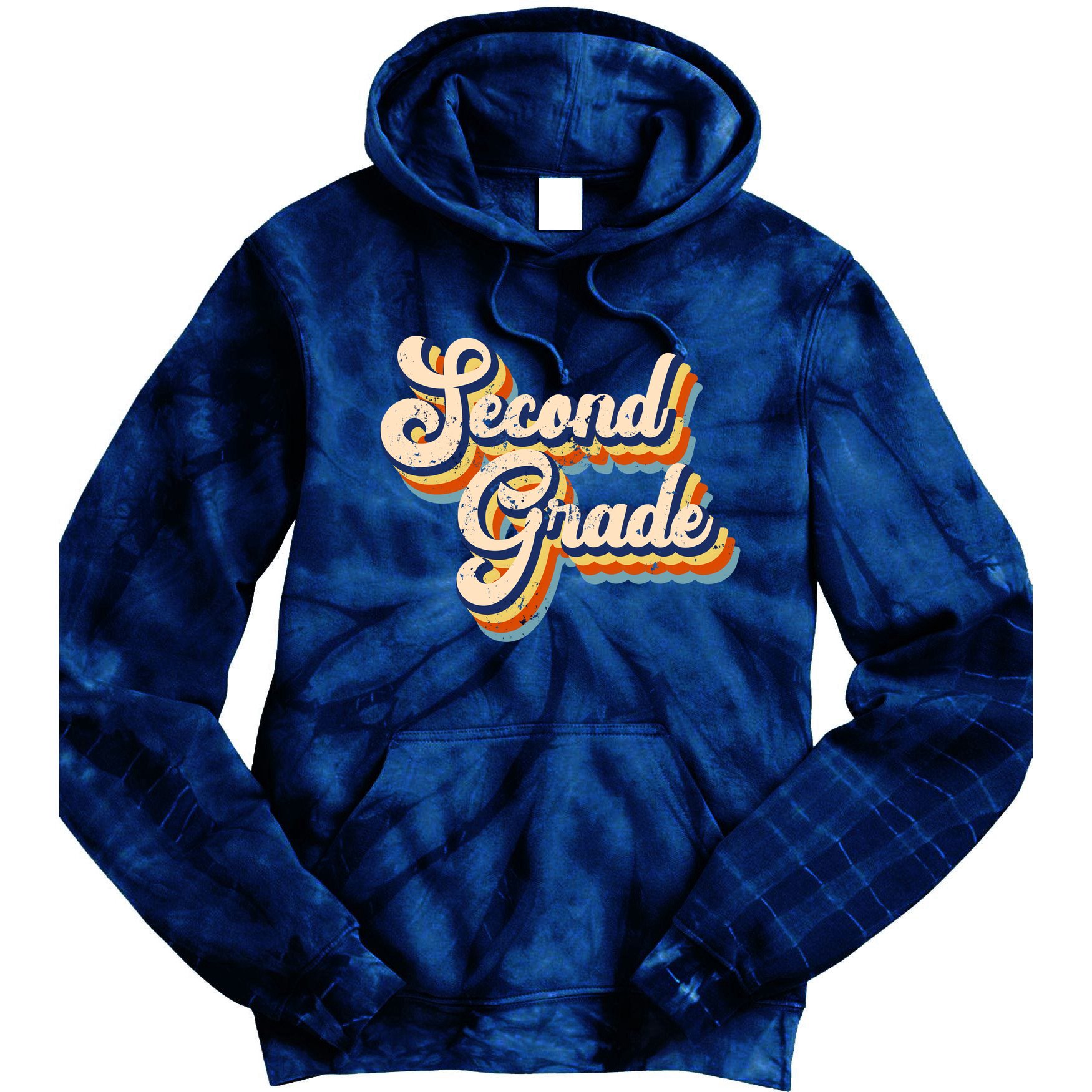 Retro Second Grade Logo Tie Dye Hoodie