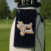 Retro Second Grade Logo Golf Towel