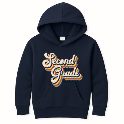 Retro Second Grade Logo Kids Hoodie