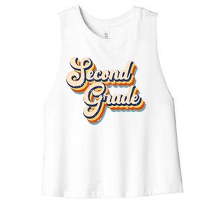 Retro Second Grade Logo Women's Racerback Cropped Tank