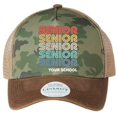 Retro Seniors Graduation Custom School Name Legacy Tie Dye Trucker Hat