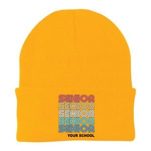 Retro Seniors Graduation Custom School Name Knit Cap Winter Beanie