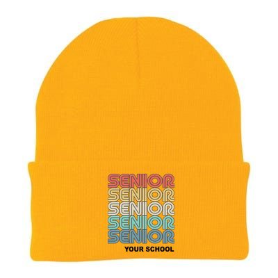 Retro Seniors Graduation Custom School Name Knit Cap Winter Beanie