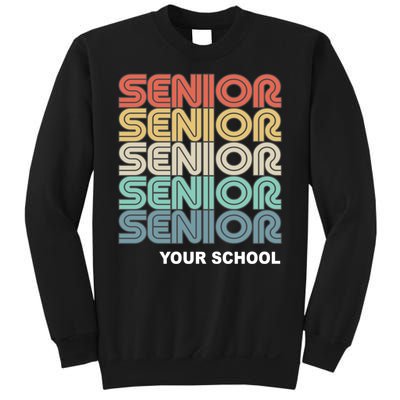 Retro Seniors Graduation Custom School Name Sweatshirt