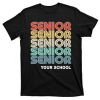 Retro Seniors Graduation Custom School Name T-Shirt