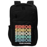 Retro Seniors Graduation Custom School Name Impact Tech Backpack
