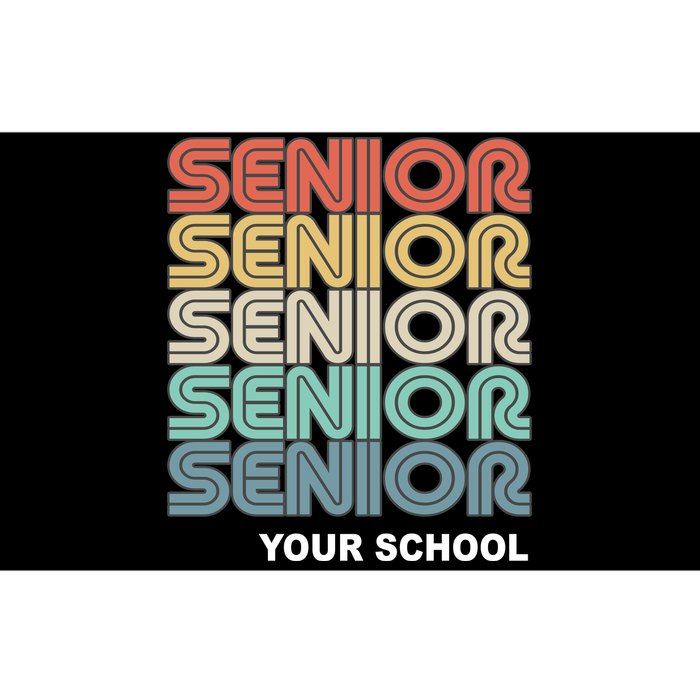 Retro Seniors Graduation Custom School Name Bumper Sticker