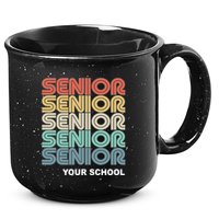 Retro Seniors Graduation Custom School Name 15oz Campfire Ceramic Mug