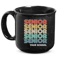 Retro Seniors Graduation Custom School Name 15oz Campfire Ceramic Mug
