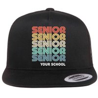 Retro Seniors Graduation Custom School Name Flat Bill Trucker Hat