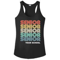 Retro Seniors Graduation Custom School Name Ladies PosiCharge Competitor Racerback Tank